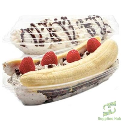 Clear Banana Boat - 12oz  | 500 Pcs
