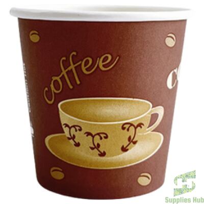 12 oz Hot Paper Cups - Ebony Print  | 1000 Pcs