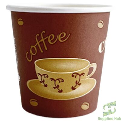 4 oz Hot Paper Cups - Ebony Print  | 1000 Pcs