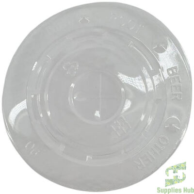 X Straw Flat PET Lid for 16,22oz Cold Paper Cups | 1000 Pcs