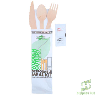 Cutlery Wooden - 6pcs - F/K/TS/N/S&P | 500 Pcs