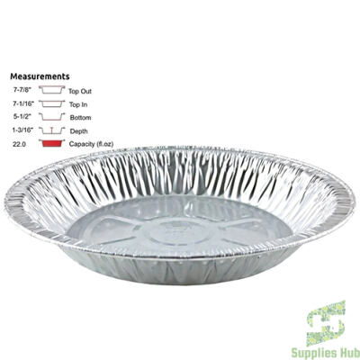 8" Extra Deep Aluminum Pie Plate | 500 Pcs