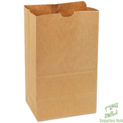 Paper Bags - DD50 Brown 12" x 7" x 17, 1/6 Sack, Heavy Duty | 500 Pcs