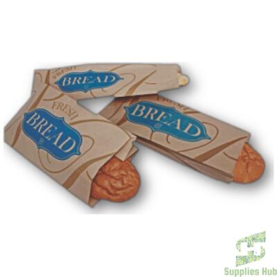 Fresh Bread Bags Large 9" x 6" x 16", Kraft, Printed | 1000 Pcs