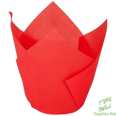 Muffin Cups - Tulip - Red | 100 Pcs