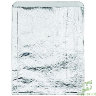 Burger Bags - Foil - 6" x 0.75" x 6.75", Foil Laminated outside | 500 Pcs