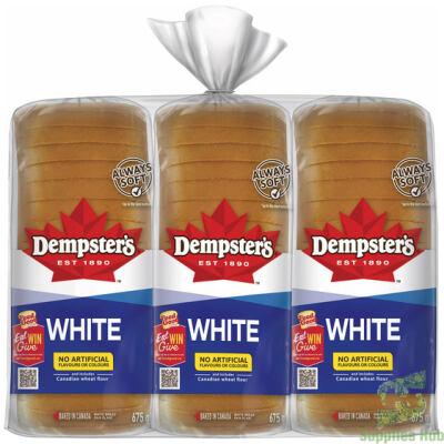 Dempster's White Bread 675 g | Pack of 3