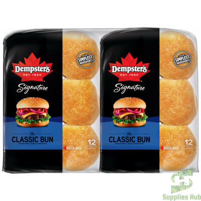 Deluxe White Hamburger Bun | 24 CT